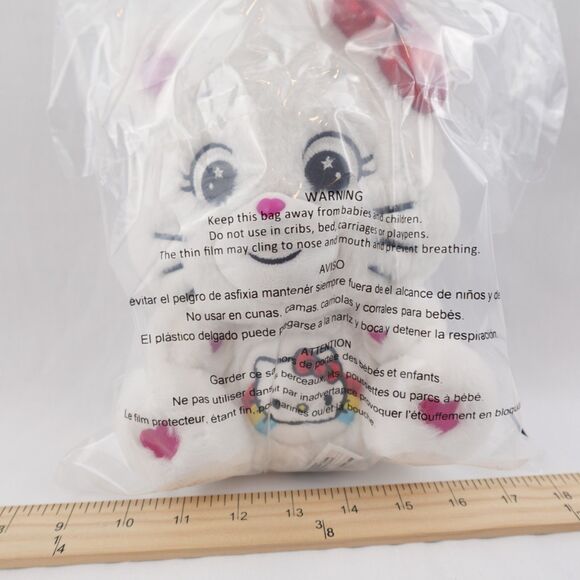 Hello Kitty Care Bears Plush Collab Cross-over Cheer Bear White Red Bow Whiskers - Picture 10 of 14